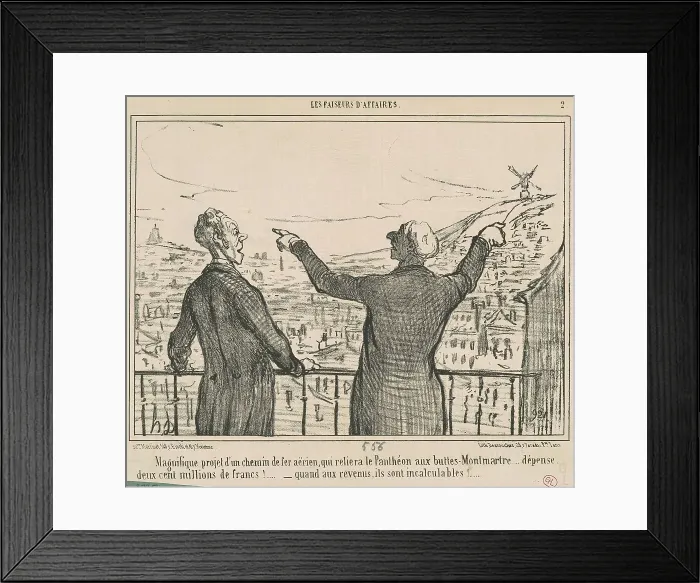 Framed Print : Magnifique projet... 19th century. Creator: Honore Daumier Framed Print : Magnifique projet... 19th century. Creator: Honore Daumier