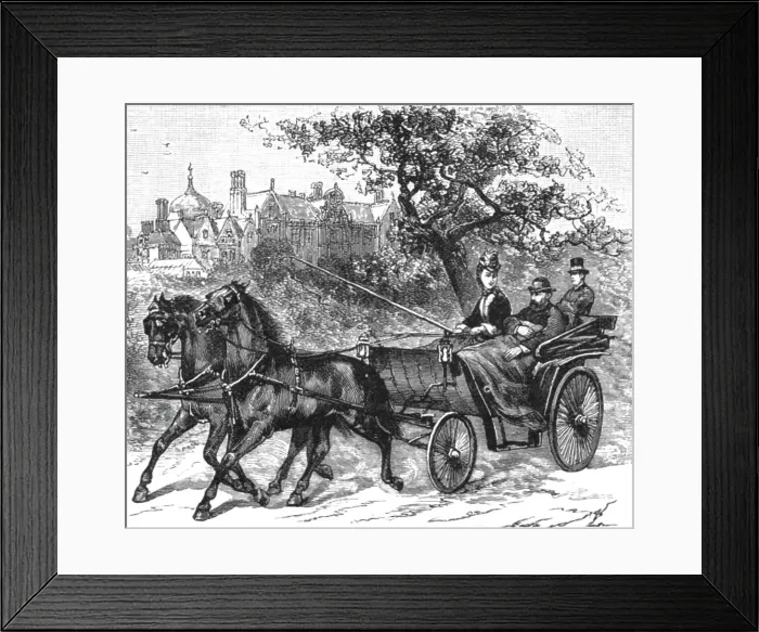 Framed Print : The Prince and Princess of Wales Driving Out after the Recovery of the Prince from... 1891. Creator: George Housman Thomas Framed Print : The Prince and Princess of Wales Driving Out after the Recovery of the Prince from... 1891. Creator: George Housman Thomas