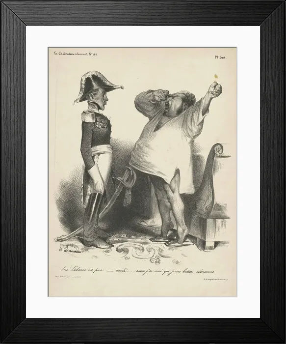 Framed Print : Sire! Lisbonne est prise... 19th century. Creator: Honore Daumier Framed Print : Sire! Lisbonne est prise... 19th century. Creator: Honore Daumier