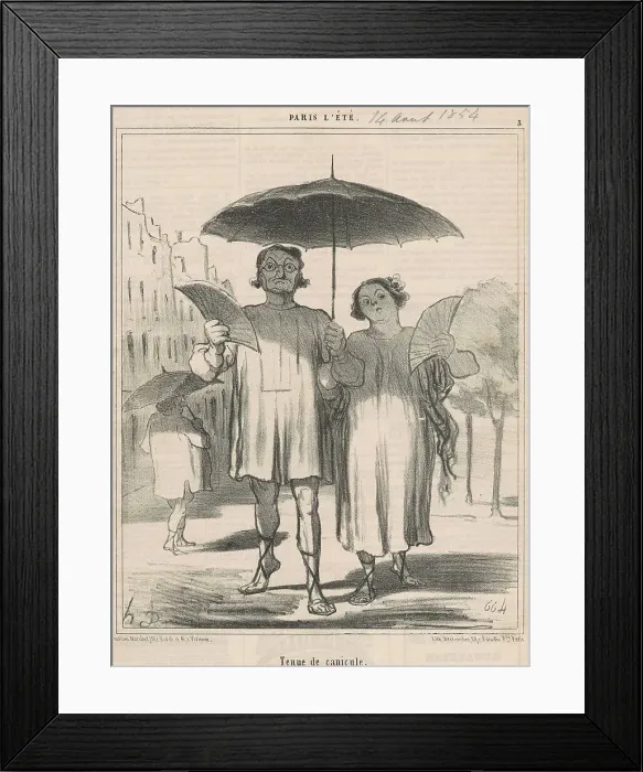 Framed Print : Tenue de canicule, 19th century. Creator: Honore Daumier