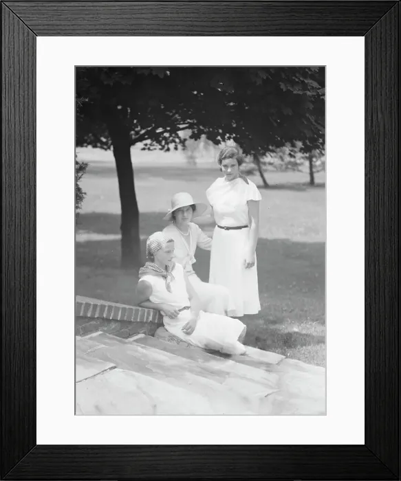 Framed Print : Brady, J.C. Mrs. and daughters, outdoors, 1931 July 14. Creator: Arnold Genthe Framed Print : Brady, J.C. Mrs. and daughters, outdoors, 1931 July 14. Creator: Arnold Genthe