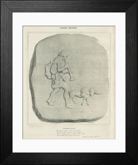 Framed Print : Le retour d'Ulysse, 19th century. Creator: Honore Daumier Framed Print : Le retour d'Ulysse, 19th century. Creator: Honore Daumier