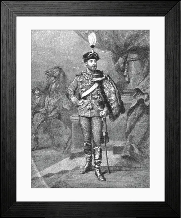 Framed Print : H.R.H. The Prince of Wales as Honorary Colonel of the Blucher (Fifth Prussian) Hussars, 1891. Creator: Unknown Framed Print : H.R.H. The Prince of Wales as Honorary Colonel of the Blucher (Fifth Prussian) Hussars, 1891. Creator: Unknown