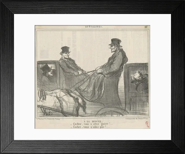 Framed Print : A la minute, 19th century. Creator: Honore Daumier Framed Print : A la minute, 19th century. Creator: Honore Daumier