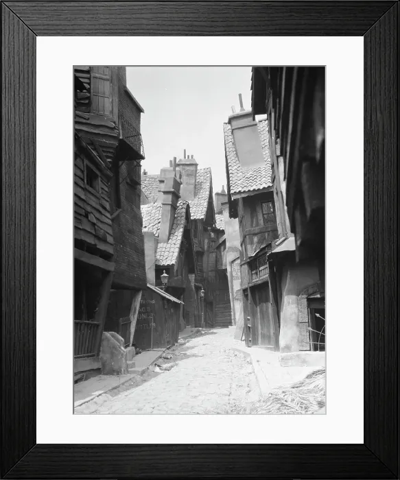 Framed Print : Unidentified buildings, possibly movie sets, associated with Famous Players Lasky, c1911-c1942. Creator: Arnold Genthe Framed Print : Unidentified buildings, possibly movie sets, associated with Famous Players Lasky, c1911-c1942. Creator: Arnold Genthe