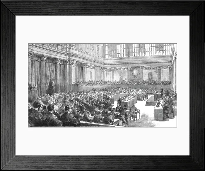 Framed Print : Meeting of the Delegates to the Peace Congress at Rome, 1891. Creator: Unknown Framed Print : Meeting of the Delegates to the Peace Congress at Rome, 1891. Creator: Unknown
