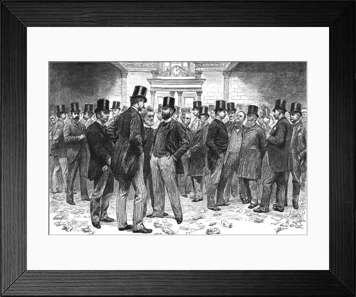 Framed Print : The London Stock Exchange -- Well Known Faces in the Consol Market, 1891. Creator: William Lockhart Bogle Framed Print : The London Stock Exchange -- Well Known Faces in the Consol Market, 1891. Creator: William Lockhart Bogle