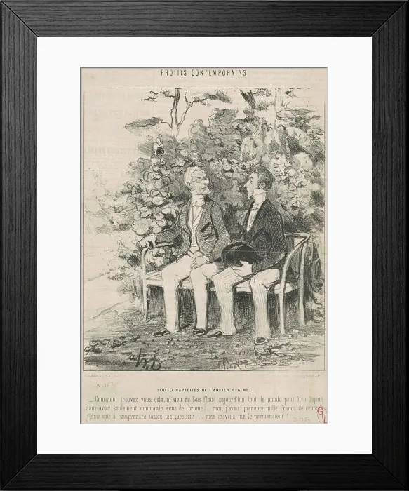 Framed Print : Deux ex capacité de l'ancien régime, 19th century. Creator: Honore Daumier Framed Print : Deux ex capacité de l'ancien régime, 19th century. Creator: Honore Daumier