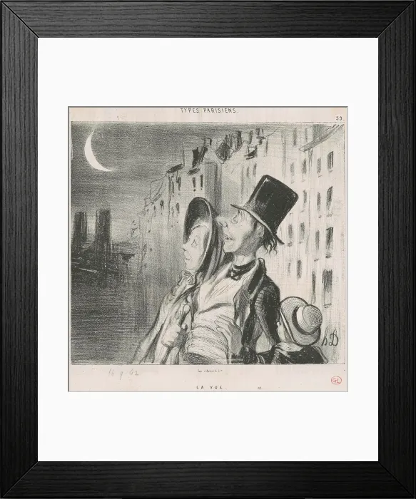 Framed Print : La Vue, 19th century. Creator: Honore Daumier Framed Print : La Vue, 19th century. Creator: Honore Daumier
