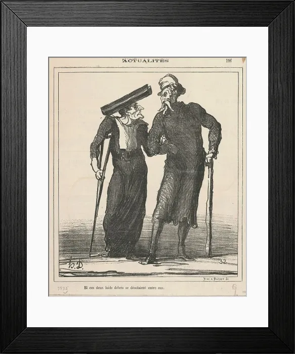 Framed Print : Et ces deux laids débris se désolaient entre eux, 19th century. Creator: Honore Daumier Framed Print : Et ces deux laids débris se désolaient entre eux, 19th century. Creator: Honore Daumier