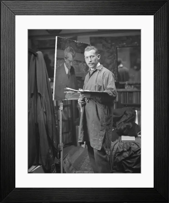 Framed Print : Williamson, J.M. Mr. painting an Arnold Genthe portrait, portrait photograph, not before 1915. Creator: Arnold Genthe Framed Print : Williamson, J.M. Mr. painting an Arnold Genthe portrait, portrait photograph, not before 1915. Creator: Arnold Genthe