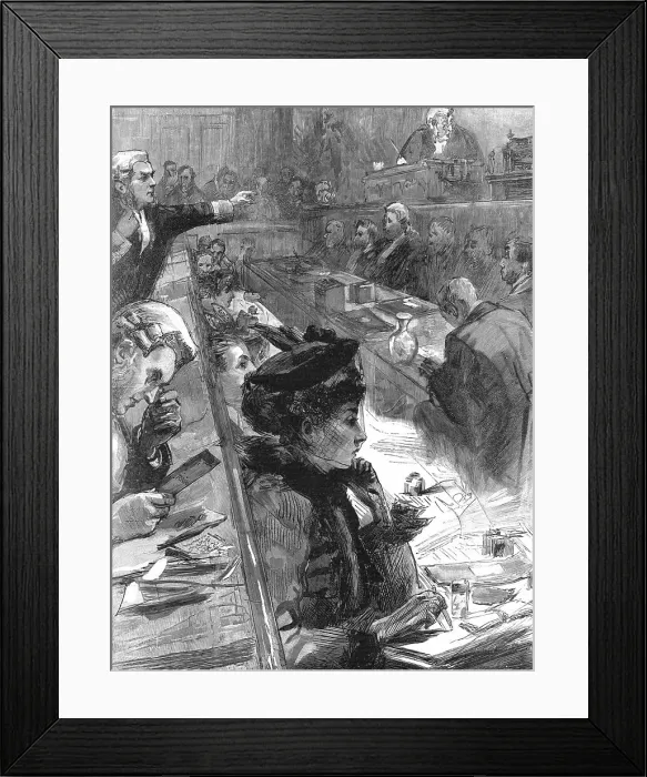 Framed Print : The Great Jewel Case, 1891. Creator: Sydney Prior Hall Framed Print : The Great Jewel Case, 1891. Creator: Sydney Prior Hall