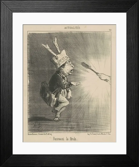 Framed Print : Recevant la férule, 19th century. Creator: Honore Daumier Framed Print : Recevant la férule, 19th century. Creator: Honore Daumier