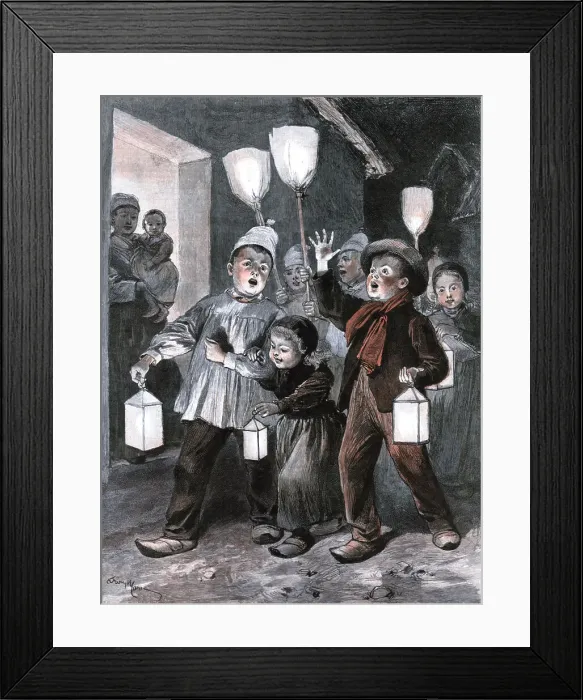 Framed Print : A Curious Custom in Brittany, 1891. Creator: Adrien Marie Framed Print : A Curious Custom in Brittany, 1891. Creator: Adrien Marie