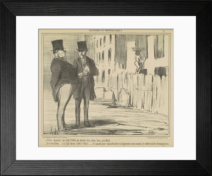 Framed Print : Votre maison me fait l'effet de devoir... 19th century. Creator: Honore Daumier Framed Print : Votre maison me fait l'effet de devoir... 19th century. Creator: Honore Daumier