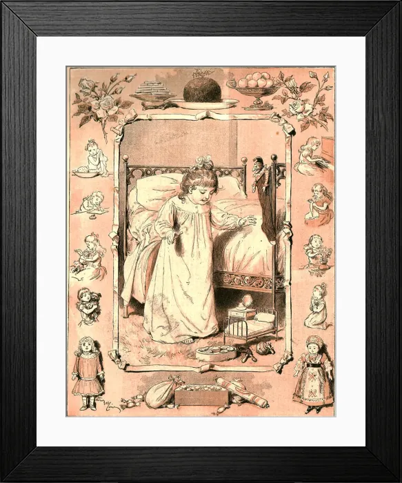 Framed Print : The Good Girl's Christmas, 1891. Creator: Adrien Marie Framed Print : The Good Girl's Christmas, 1891. Creator: Adrien Marie
