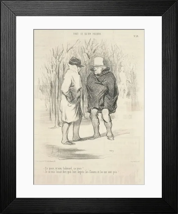 Framed Print : Ça pince, M'sieu Galimard, ça pince!... 19th century. Creator: Honore Daumier Framed Print : Ça pince, M'sieu Galimard, ça pince!... 19th century. Creator: Honore Daumier