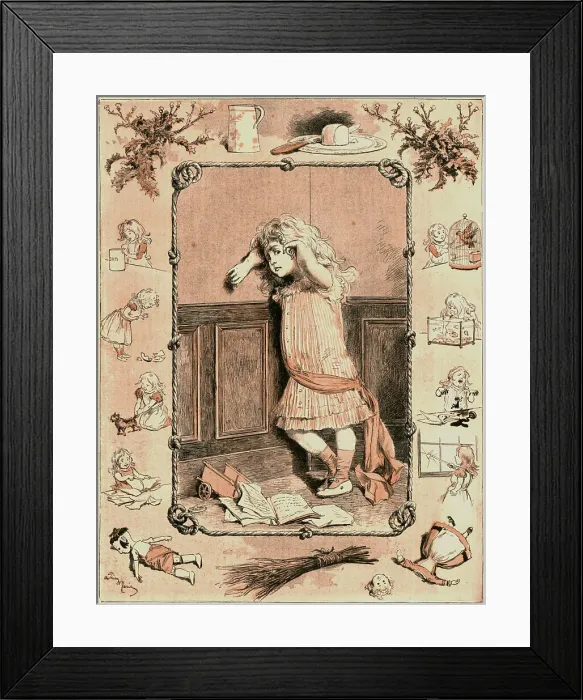 Framed Print : The Naughty Girl's Christmas, 1891. Creator: Adrien Marie Framed Print : The Naughty Girl's Christmas, 1891. Creator: Adrien Marie