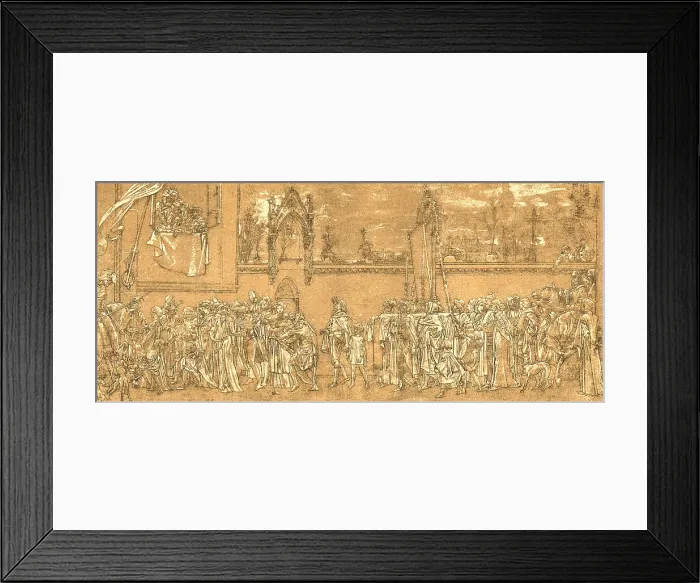 Framed Print : The Cimabue Procession'. A Fac-Simile of Original Drawings by Sir Frederick Leighton... c1880-83. Creator: Frederic Leighton