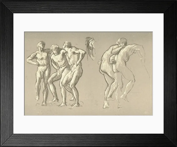Framed Print : Study for a Vintage'. A Fac-Simile of Original Drawings by Sir Frederick Leighton, P.R.A. c1880-3 Creator: Frederic Leighton Framed Print : Study for a Vintage'. A Fac-Simile of Original Drawings by Sir Frederick Leighton, P.R.A. c1880-3 Creator: Frederic Leighton