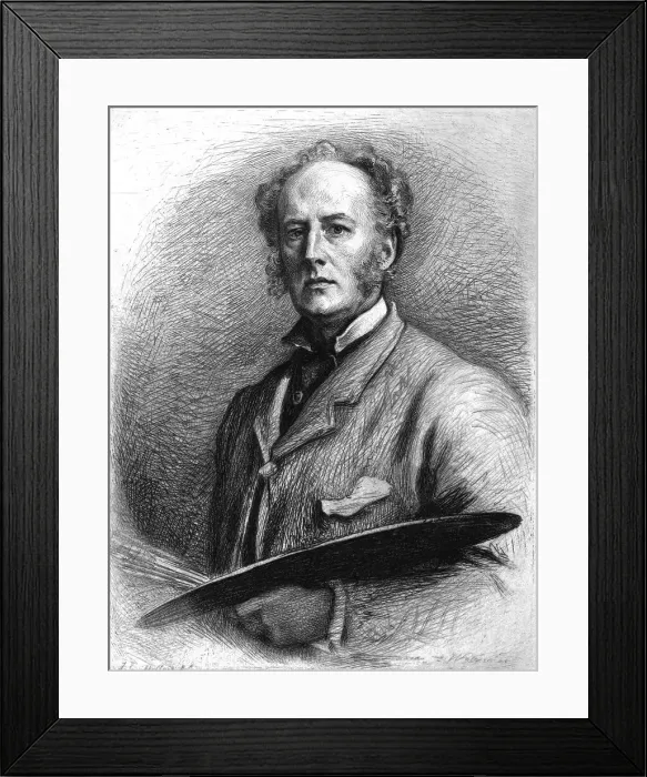 Framed Print : John Everett Millais, Esq. R.A. after himself, c1880-83. Creator: Charles Waltner Framed Print : John Everett Millais, Esq. R.A. after himself, c1880-83. Creator: Charles Waltner