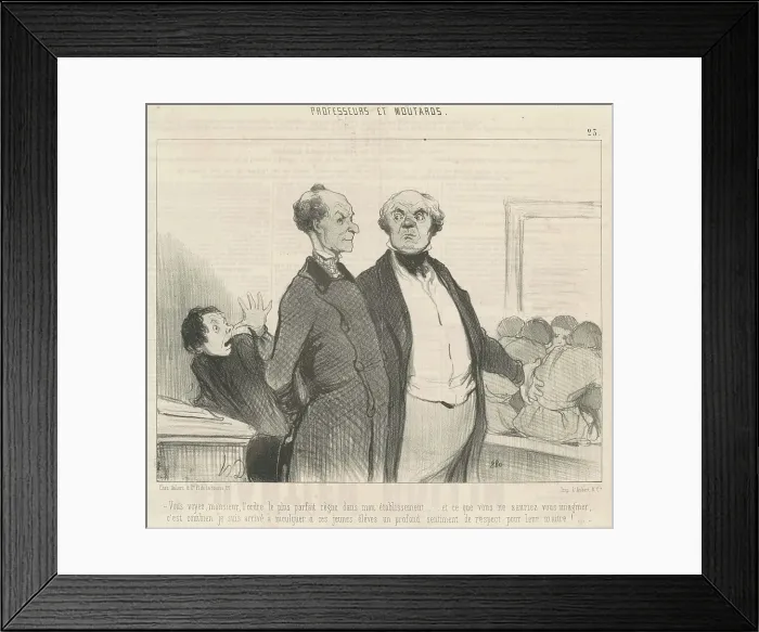 Framed Print : Vous voyez... l'orde le plus parfait règne... 19th century. Creator: Honore Daumier Framed Print : Vous voyez... l'orde le plus parfait règne... 19th century. Creator: Honore Daumier