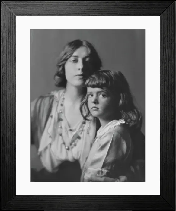 Framed Print : Leo, Edgar, Mrs. and daughter, portrait photograph, 1916. Creator: Arnold Genthe Framed Print : Leo, Edgar, Mrs. and daughter, portrait photograph, 1916. Creator: Arnold Genthe