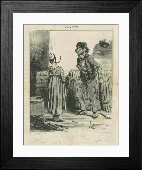 Framed Print : Ah! Fouchtrra!... Ma femme... 19th century. Creator: Honore Daumier Framed Print : Ah! Fouchtrra!... Ma femme... 19th century. Creator: Honore Daumier