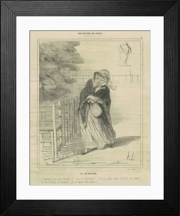 Framed Print : La Glaneuse, 19th century. Creator: Honore Daumier Framed Print : La Glaneuse, 19th century. Creator: Honore Daumier