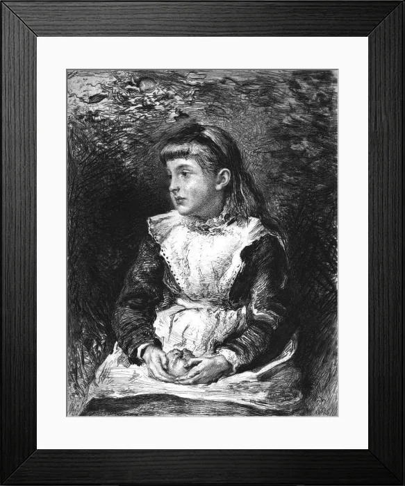 Framed Print : Forbidden Fruit, after John Everett Millais, Esq. R.A. c1880-83. Creator: Charles Waltner Framed Print : Forbidden Fruit, after John Everett Millais, Esq. R.A. c1880-83. Creator: Charles Waltner