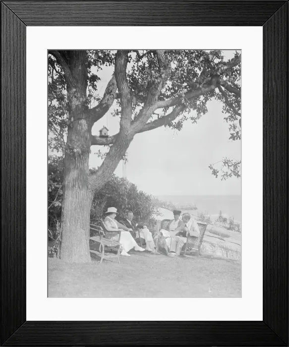 Framed Print : Cosgrave group seated outdoors, 1917 Creator: Arnold Genthe Framed Print : Cosgrave group seated outdoors, 1917 Creator: Arnold Genthe