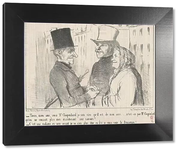Tiens, mon ami, voici M. Chapoulard... 19th century. Creator: Honore Daumier