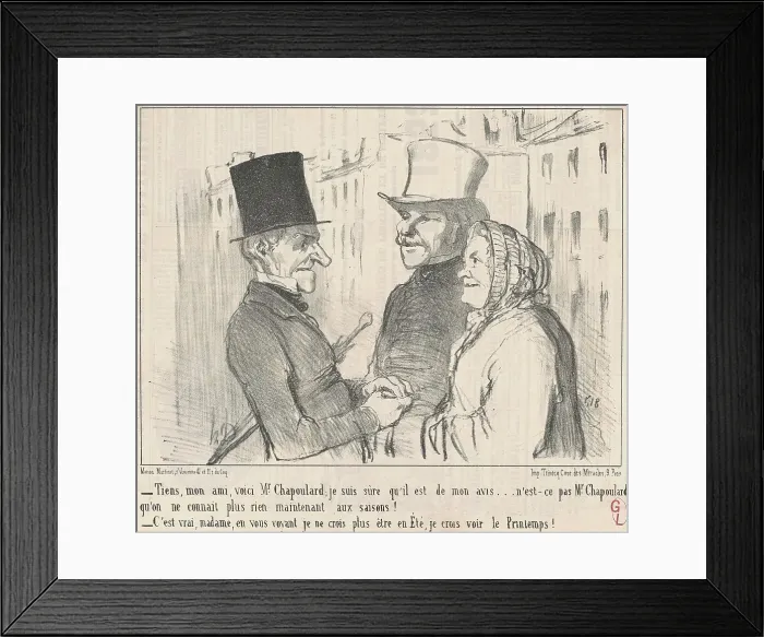 Framed Print : Tiens, mon ami, voici M. Chapoulard... 19th century. Creator: Honore Daumier
