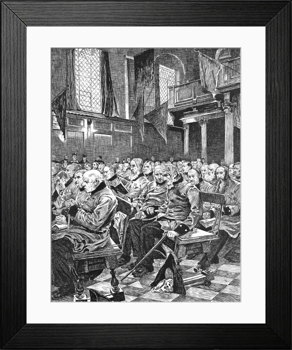 Framed Print : The Last Muster, after Hubert Herkomer, Esq. A.R.A. c1880-83. Creator: Hubert von Herkomer Framed Print : The Last Muster, after Hubert Herkomer, Esq. A.R.A. c1880-83. Creator: Hubert von Herkomer