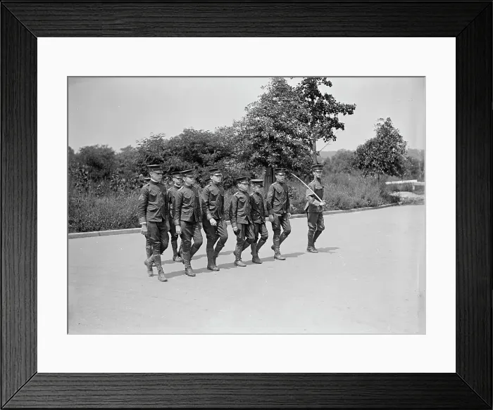 Framed Print : Junior American Guard Drilling, 1917. Creator: Harris & Ewing. Junior American Guard Drilling, 1917. Creator: Harris & Ewing Framed Print : Junior American Guard Drilling, 1917. Creator: Harris & Ewing. Junior American Guard Drilling, 1917. Creator: Harris & Ewing