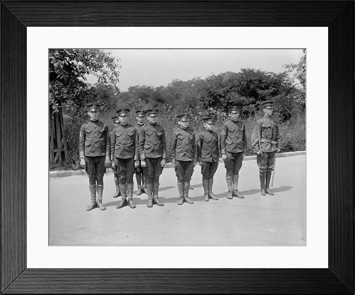 Framed Print : Junior American Guard, Drilling, 1917. Creator: Harris & Ewing. Junior American Guard, Drilling, 1917. Creator: Harris & Ewing Framed Print : Junior American Guard, Drilling, 1917. Creator: Harris & Ewing. Junior American Guard, Drilling, 1917. Creator: Harris & Ewing