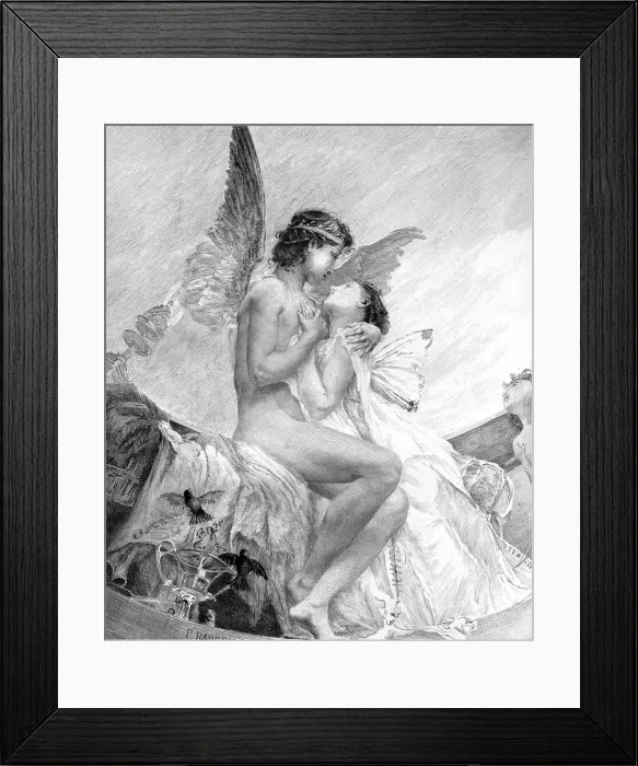 Framed Print : Psyche, after Paul Jacques Aime Baudry, c1880-83. Creator: Champollion Framed Print : Psyche, after Paul Jacques Aime Baudry, c1880-83. Creator: Champollion