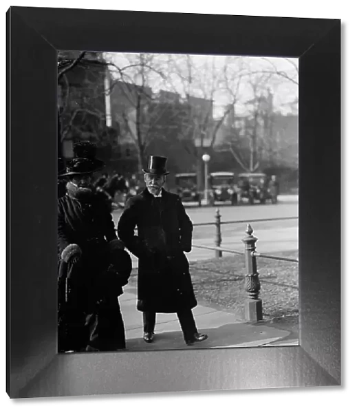 Jules J. Jusserand, Ambassador from France with Mme. Jusserand at Funeral of Maj. A.P... 1917. Creator: Harris & Ewing. Jules J. Jusserand, Ambassador from France with Mme. Jusserand at Funeral of Maj. A.P... 1917. Creator: Harris & Ewing