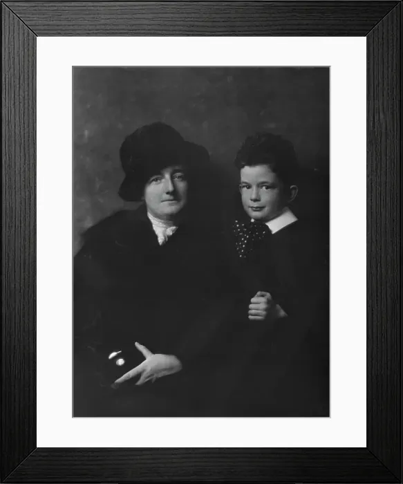 Framed Print : Norris, Charles G. Mrs. and son, portrait photograph, between 1913 and 1942. Creator: Arnold Genthe Framed Print : Norris, Charles G. Mrs. and son, portrait photograph, between 1913 and 1942. Creator: Arnold Genthe