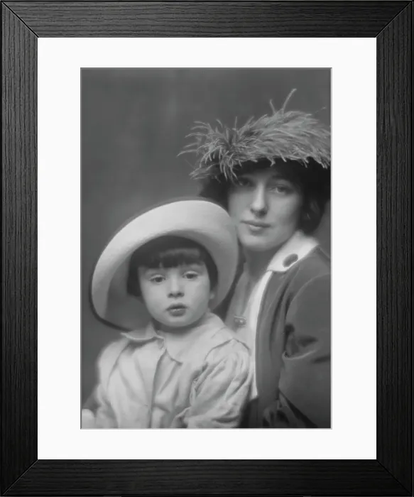 Framed Print : Thaw, Evelyn Nesbit, Mrs. and boy, portrait photograph, 1913. Creator: Arnold Genthe Framed Print : Thaw, Evelyn Nesbit, Mrs. and boy, portrait photograph, 1913. Creator: Arnold Genthe