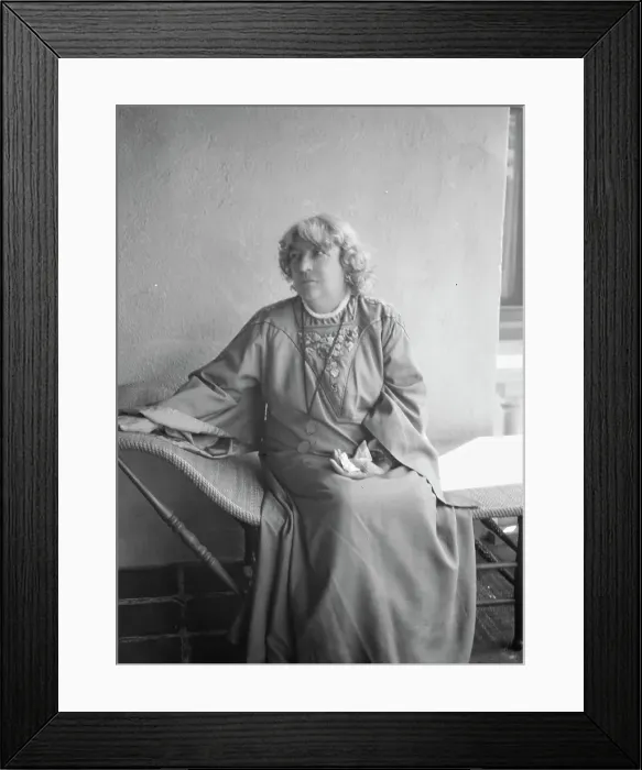 Framed Print : Stevenson, Robert Louis, Mrs. portrait photograph, 1921 or 1922. Creator: Arnold Genthe Framed Print : Stevenson, Robert Louis, Mrs. portrait photograph, 1921 or 1922. Creator: Arnold Genthe