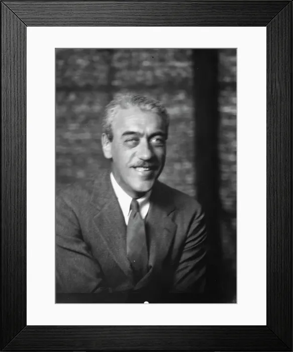 Framed Print : Stiller, Mauritz, Mr. portrait photograph, 1927 Creator: Arnold Genthe
