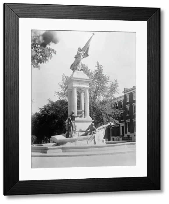 Framed Print : Francis Scott Key Monument in Baltimore, 1914. Creator: Harris & Ewing. Francis Scott Key Monument in Baltimore, 1914. Creator: Harris & Ewing Framed Print : Francis Scott Key Monument in Baltimore, 1914. Creator: Harris & Ewing. Francis Scott Key Monument in Baltimore, 1914. Creator: Harris & Ewing