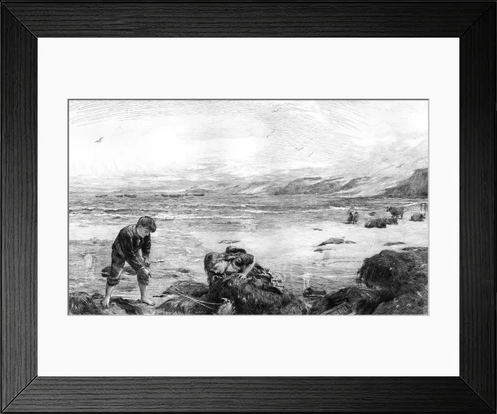 Framed Print : The Nearest Way to School, after James Clarke Hook, R.A. c1880-83. Creator: Otto Theodor Leyde Framed Print : The Nearest Way to School, after James Clarke Hook, R.A. c1880-83. Creator: Otto Theodor Leyde