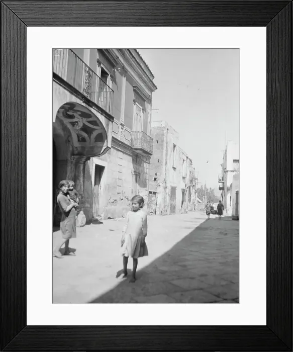 Framed Print : Street scene in an unknown country, possibly in Central America or Spain, between 1911 and 1942. Creator: Arnold Genthe Framed Print : Street scene in an unknown country, possibly in Central America or Spain, between 1911 and 1942. Creator: Arnold Genthe