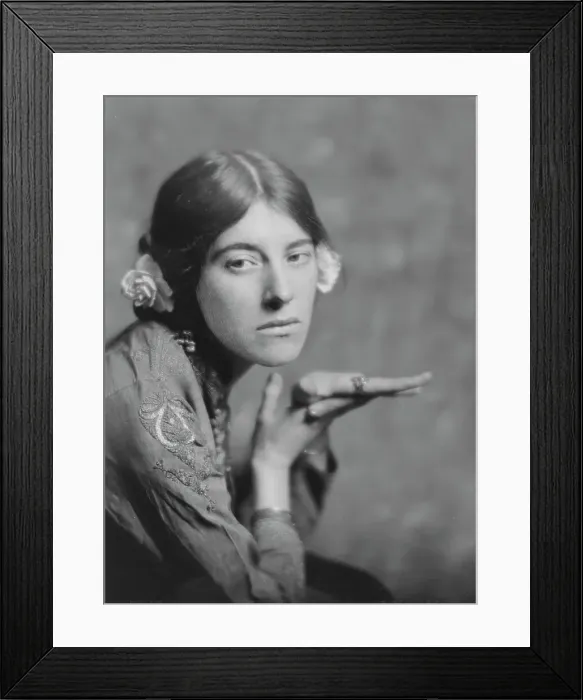 Framed Print : Coomarasumay, Ananda, Mrs. (Ratan Devi), portrait photograph, 1917 May 8. Creator: Arnold Genthe Framed Print : Coomarasumay, Ananda, Mrs. (Ratan Devi), portrait photograph, 1917 May 8. Creator: Arnold Genthe