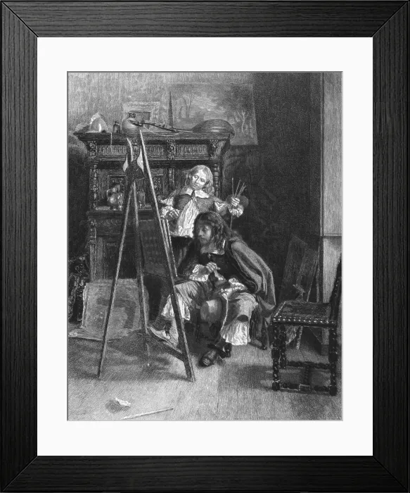 Framed Print : The Brothers Van De Velde, after J.L.E. Meissonier, c1880-83. Creator: A Gerard Darbiche Framed Print : The Brothers Van De Velde, after J.L.E. Meissonier, c1880-83. Creator: A Gerard Darbiche