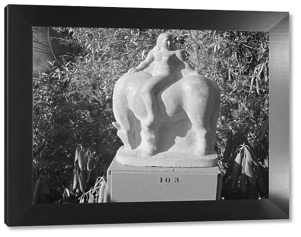 Zorach sculpture show, ca. 1922. Creator: Arnold Genthe