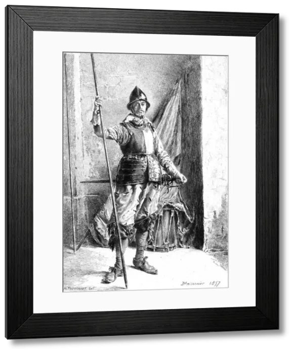 Framed Print : The Man-At-Arms, after J.L.E. Meissonier, 1857, c1880-83. Creator: C.H Toussaint Framed Print : The Man-At-Arms, after J.L.E. Meissonier, 1857, c1880-83. Creator: C.H Toussaint
