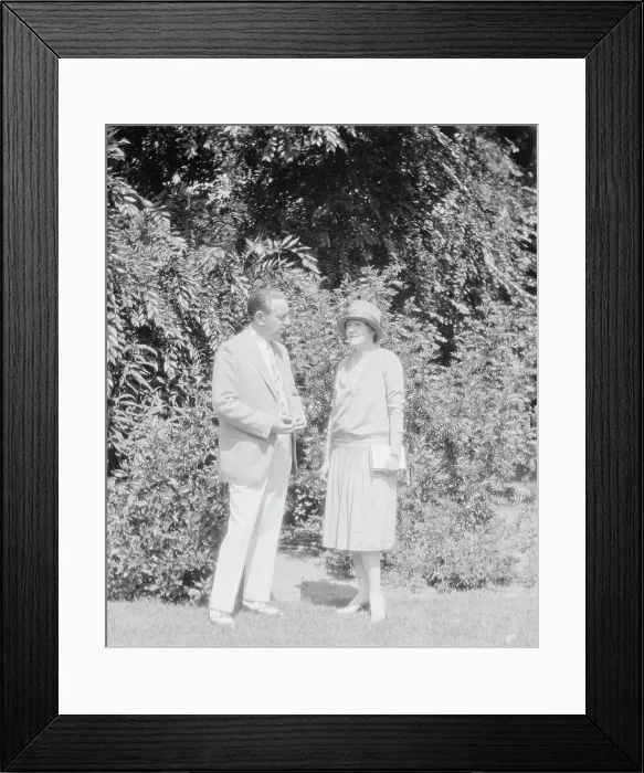 Framed Print : Alanson, Bertram, Mr. and Mrs. standing outdoors, between 1927 and 1937. Creator: Arnold Genthe Framed Print : Alanson, Bertram, Mr. and Mrs. standing outdoors, between 1927 and 1937. Creator: Arnold Genthe